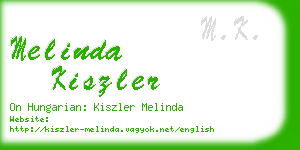 melinda kiszler business card